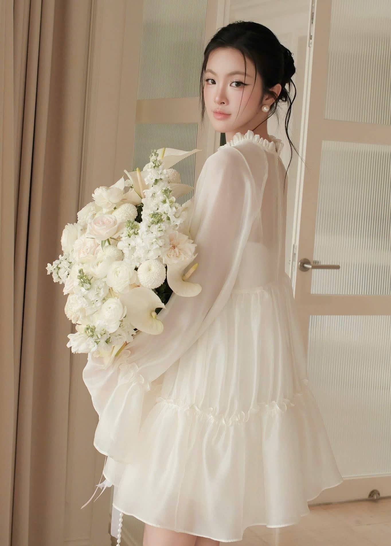 XT0074 4082 - Set áo voan tay bèo + quần ngắn