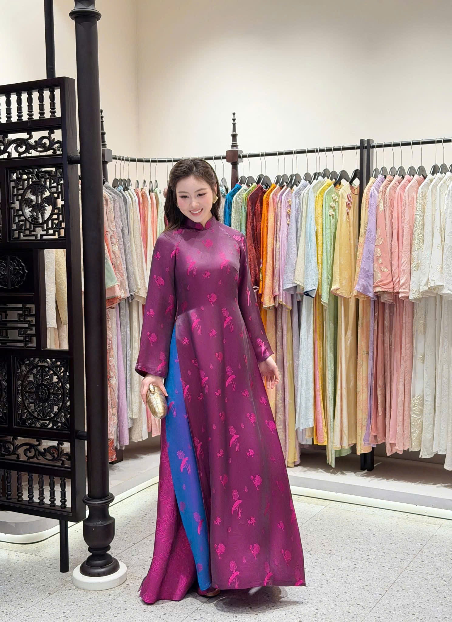 Áo dài lụa tơ tằm nha xá