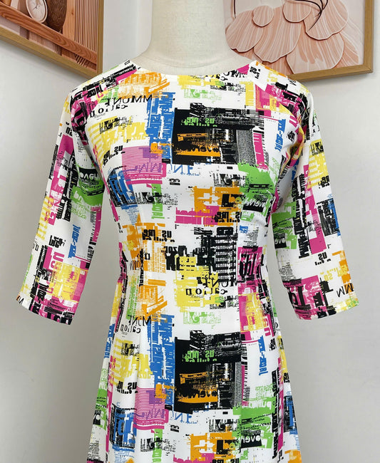 H791 4270 Áo only no pants - Áo dài dáng truyền thống chiết li eo lập thể