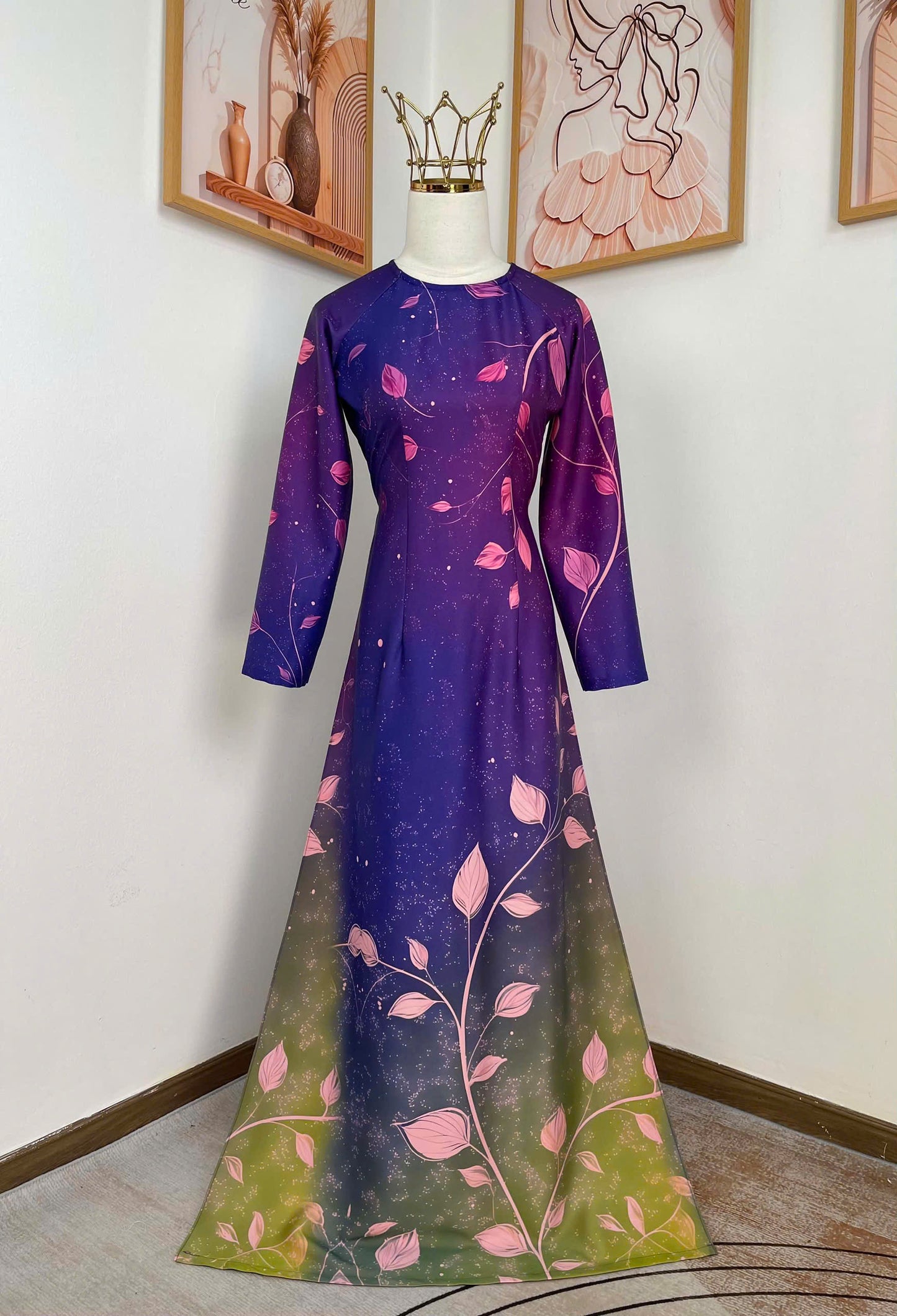 H663 4299 Áo only no pants - Áo dài dáng truyền thống chiết li eo lụa ánh sao thiết kế