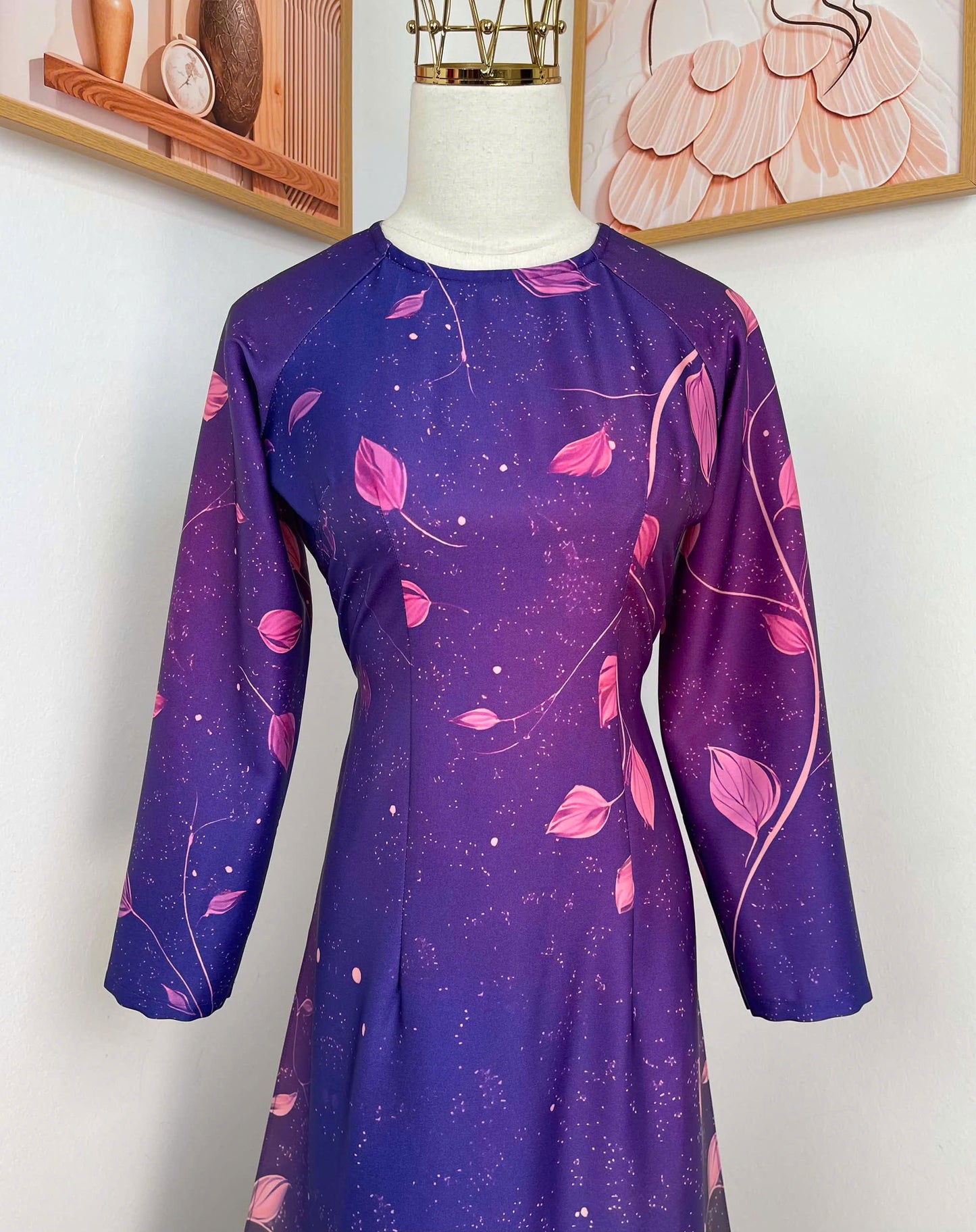 H663 4299 Áo only no pants - Áo dài dáng truyền thống chiết li eo lụa ánh sao thiết kế