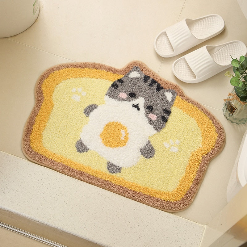 Pre Order - 2 Size Thảm Hình Khủng Long/ Shiba Inu/ Thỏ Mèo Đệm Chất Lượng Cao Trong Nhà Phòng Tắm, Trang Trí Ban Công - Cocolilistore
