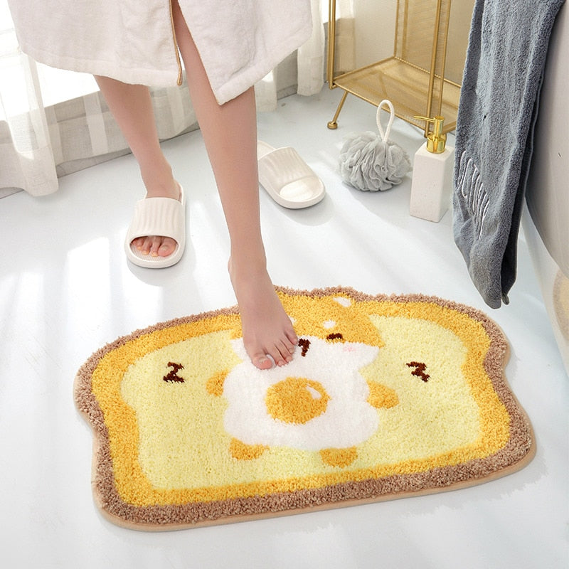 Pre Order - 2 Size Thảm Hình Khủng Long/ Shiba Inu/ Thỏ Mèo Đệm Chất Lượng Cao Trong Nhà Phòng Tắm, Trang Trí Ban Công - Cocolilistore
