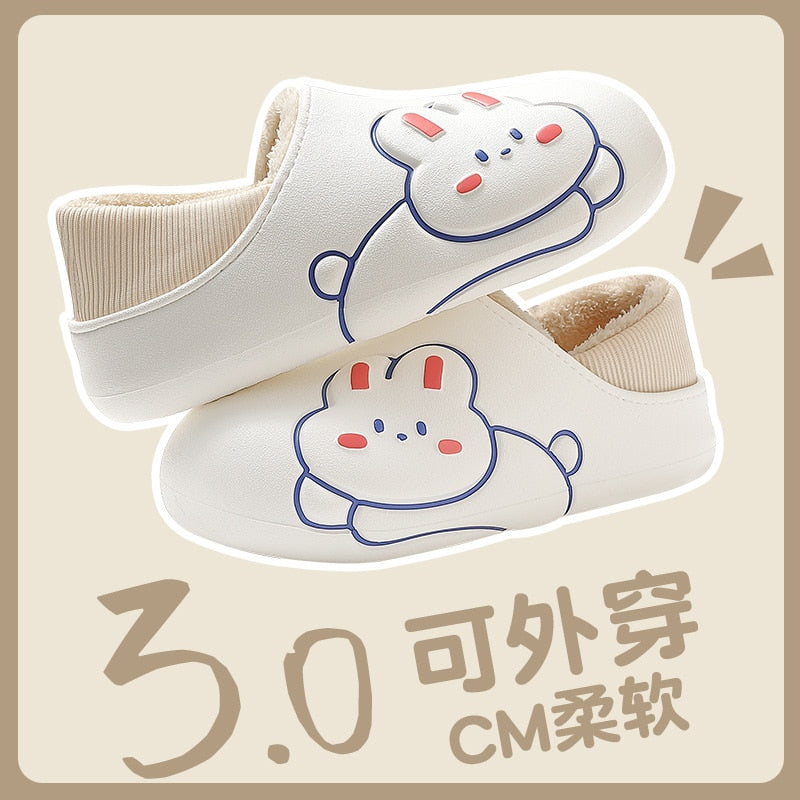 Pre Order - Giày Sang Trọng Dành Cho Phụ Nữ, Giày Nữ Đi Trong Nhà Chống Thấm Nước, Giày Hoạt Hình Gấu Dễ Thương - Cocolilistore