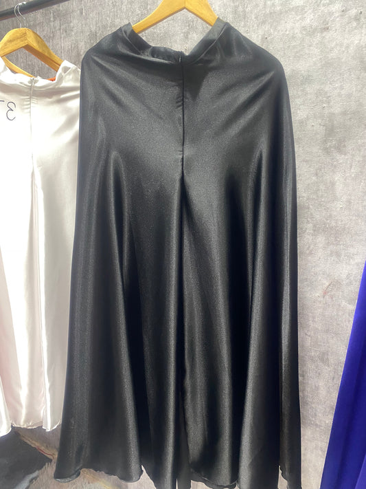 QV01 - Quần váy lụa phi nhật nam Đen